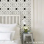 Taj Trellis - NOIR Schumacher Wallpaper | Wallpaper Twins Taj Trellis NOIR Schumacher Wallpaper wallpaper - SKU 5006623