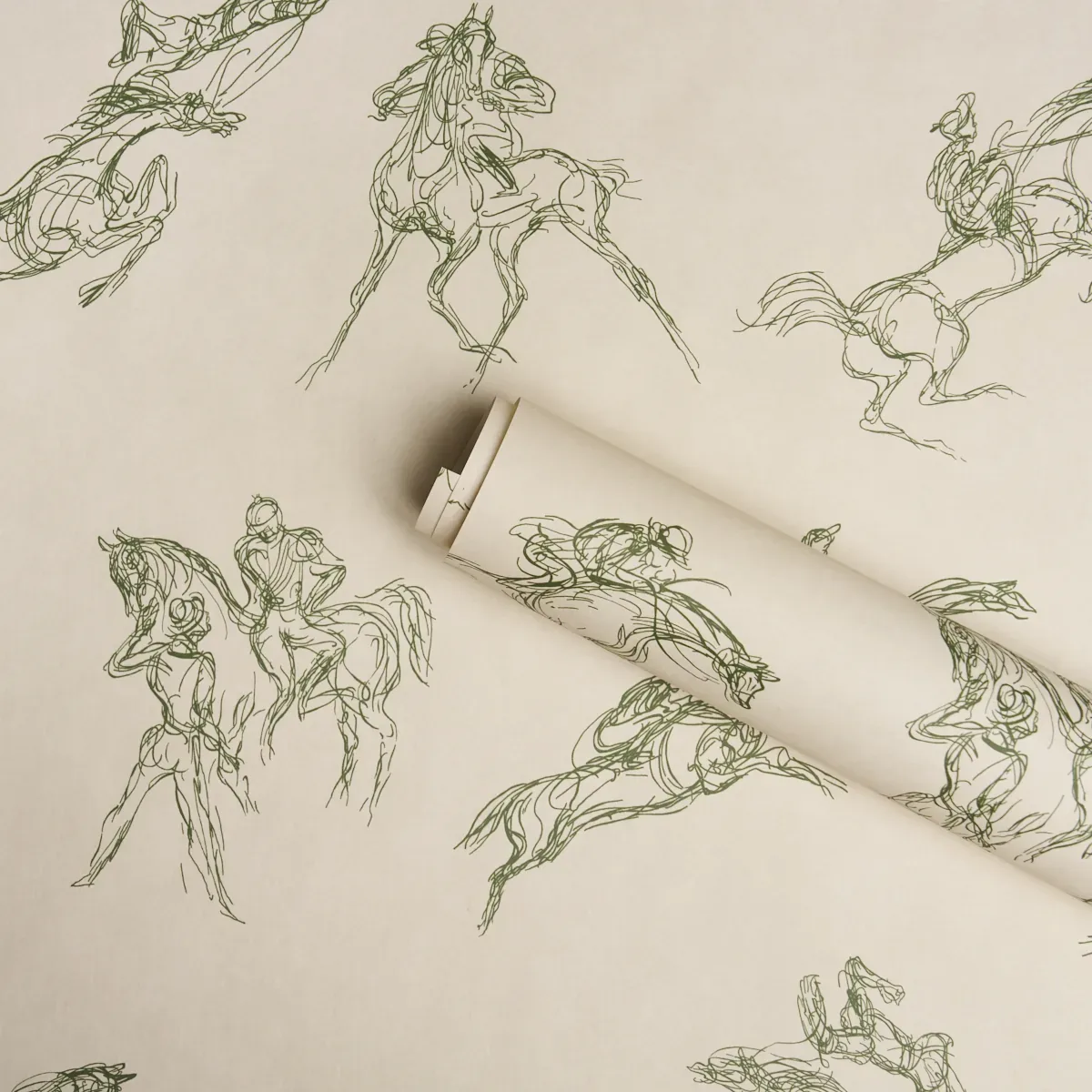 TANBARK OLIVE Schumacher Wallpaper wallpaper - SKU 5017392