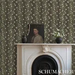TASMANIAN MIMOSA - BROWN &GREEN Schumacher Wallpaper | Wallp TASMANIAN MIMOSA BROWN &GREEN Schumacher Wallpaper wallpaper - SKU 5015361