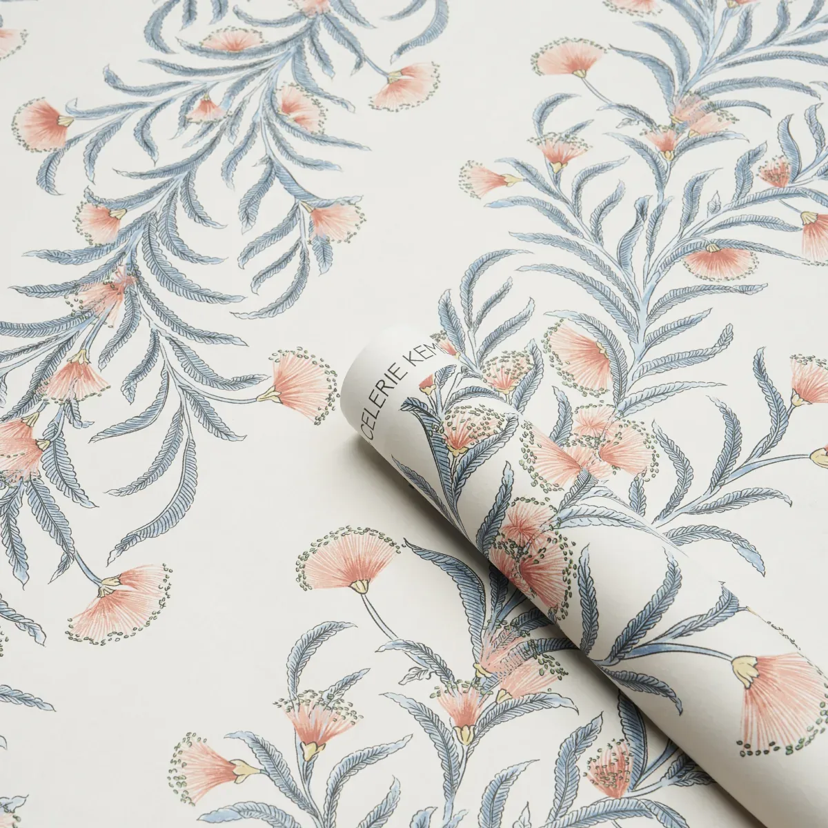 TASMANIAN MIMOSA - PINK & GREY Schumacher Wallpaper | Wallpa TASMANIAN MIMOSA PINK & GREY Schumacher Wallpaper wallpaper - SKU 5015360