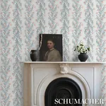 TASMANIAN MIMOSA - PINK & GREY Schumacher Wallpaper | Wallpa TASMANIAN MIMOSA PINK & GREY Schumacher Wallpaper wallpaper - SKU 5015360