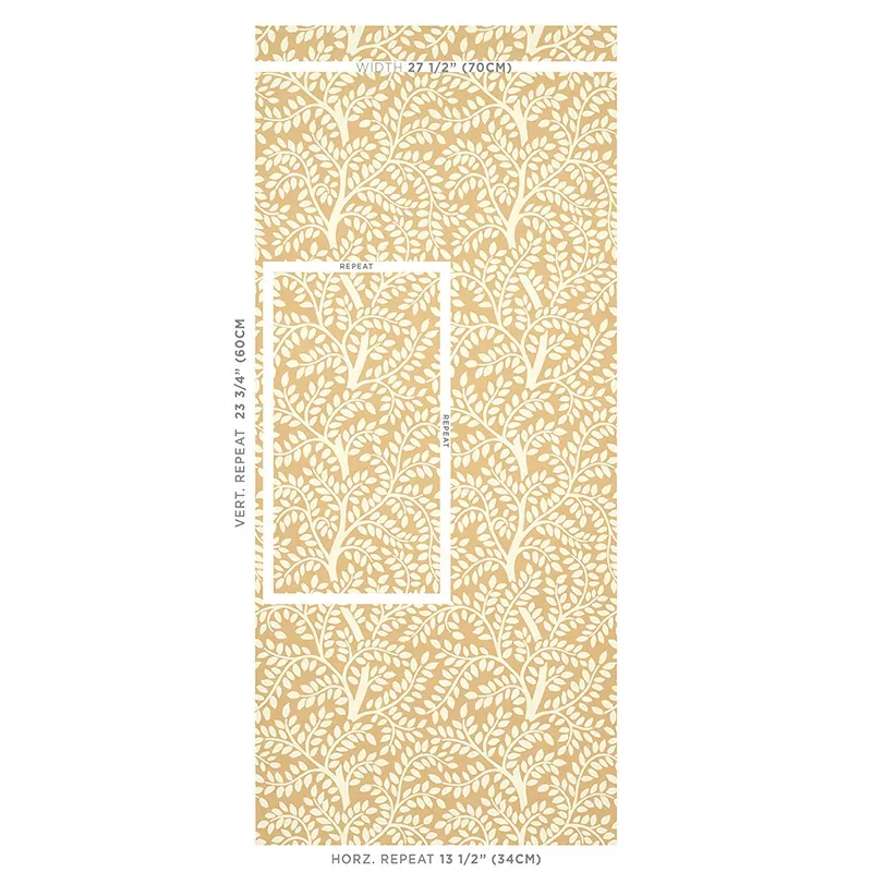 TEMPLE GARDEN II SAND Schumacher Wallpaper wallpaper - SKU 5011961