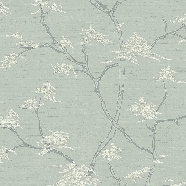 Schumacher TEMPLE TREE wallpaper, color MINERAL, SKU 3103