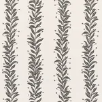 TENDRIL STRIPE - BLACK & CREAM Schumacher Wallpaper | Wallpa TENDRIL STRIPE BLACK & CREAM Schumacher Wallpaper wallpaper - SKU 5015490