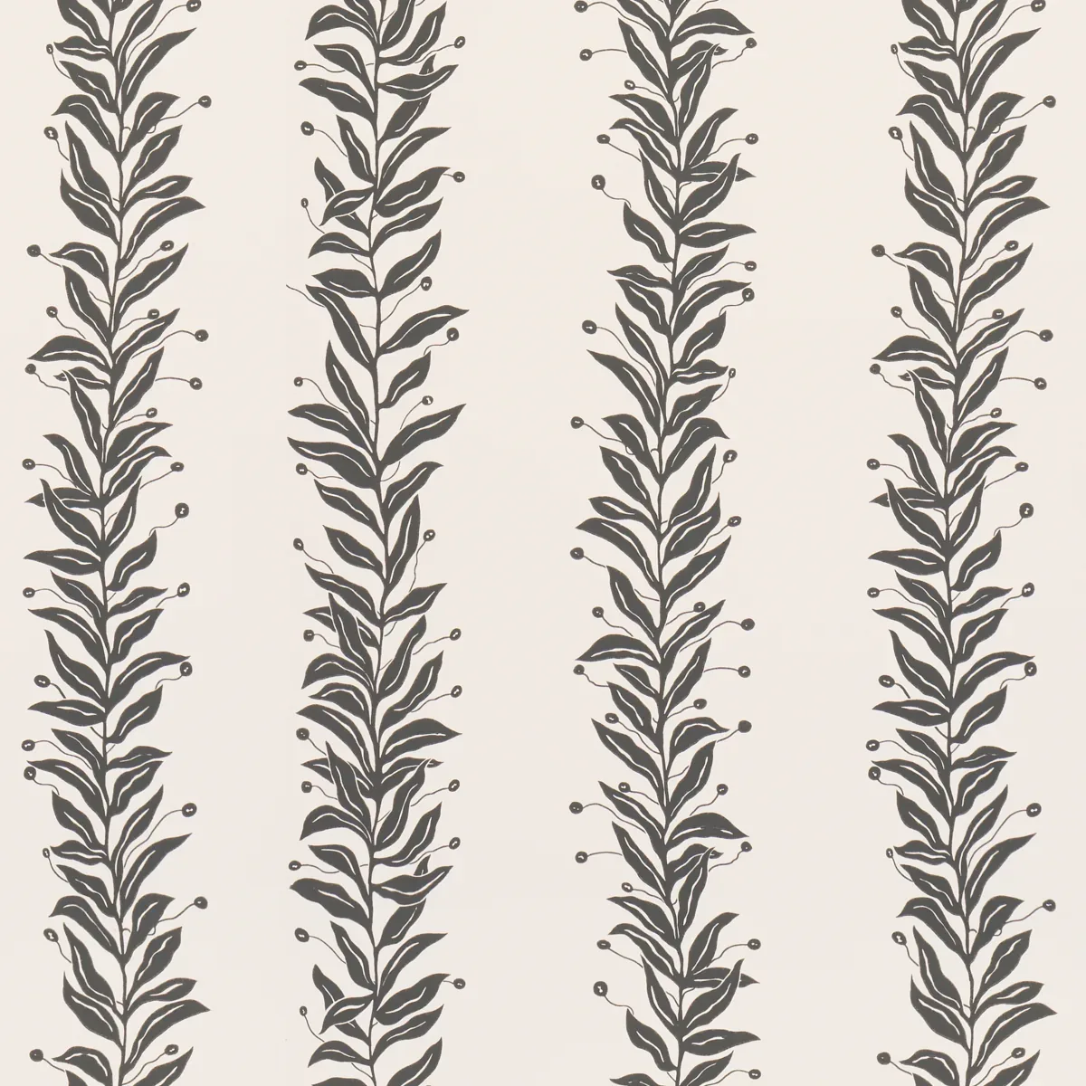 TENDRIL STRIPE BLACK & CREAM Schumacher Wallpaper wallpaper - SKU 5015490