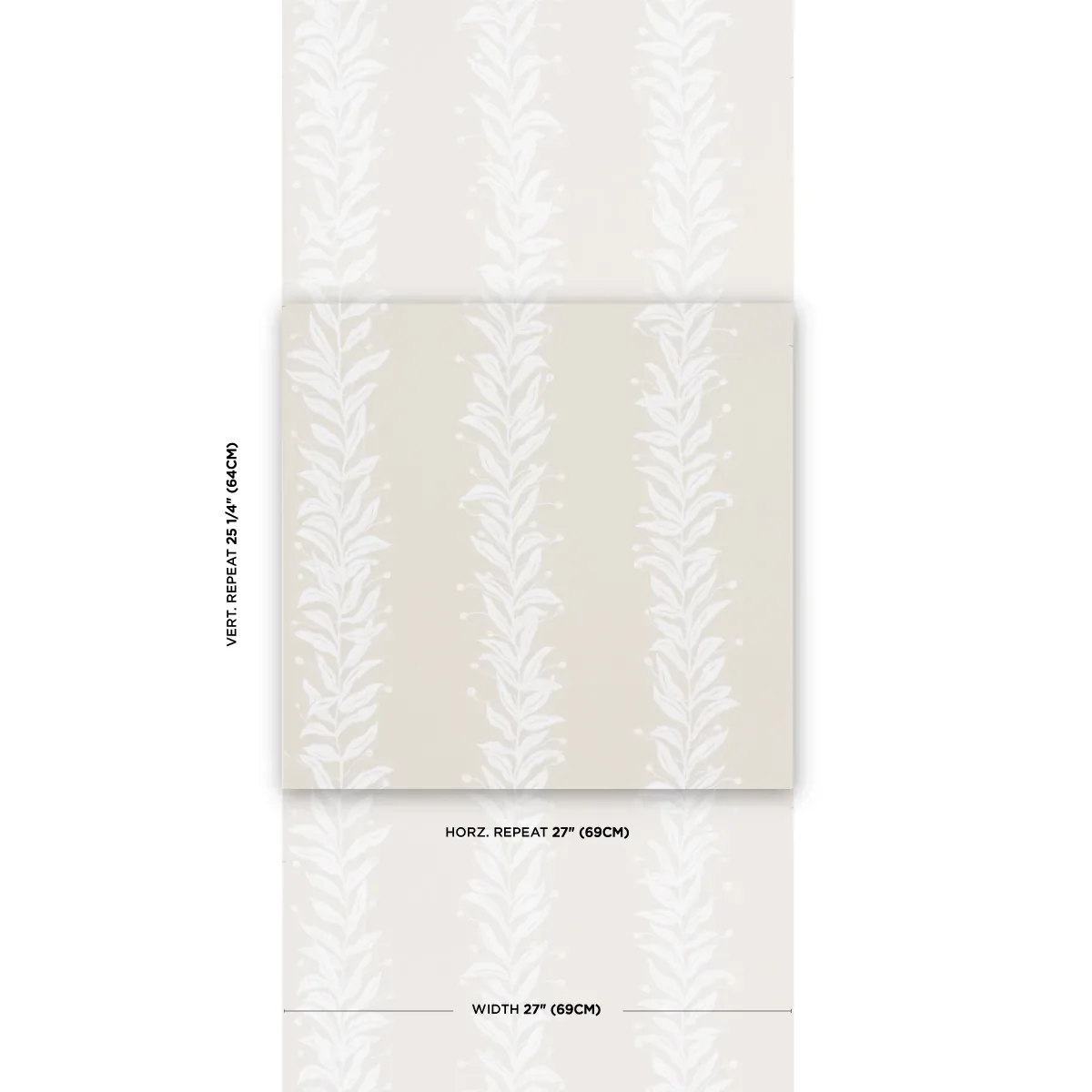 TENDRIL STRIPE NATURAL Schumacher Wallpaper wallpaper - SKU 5015491
