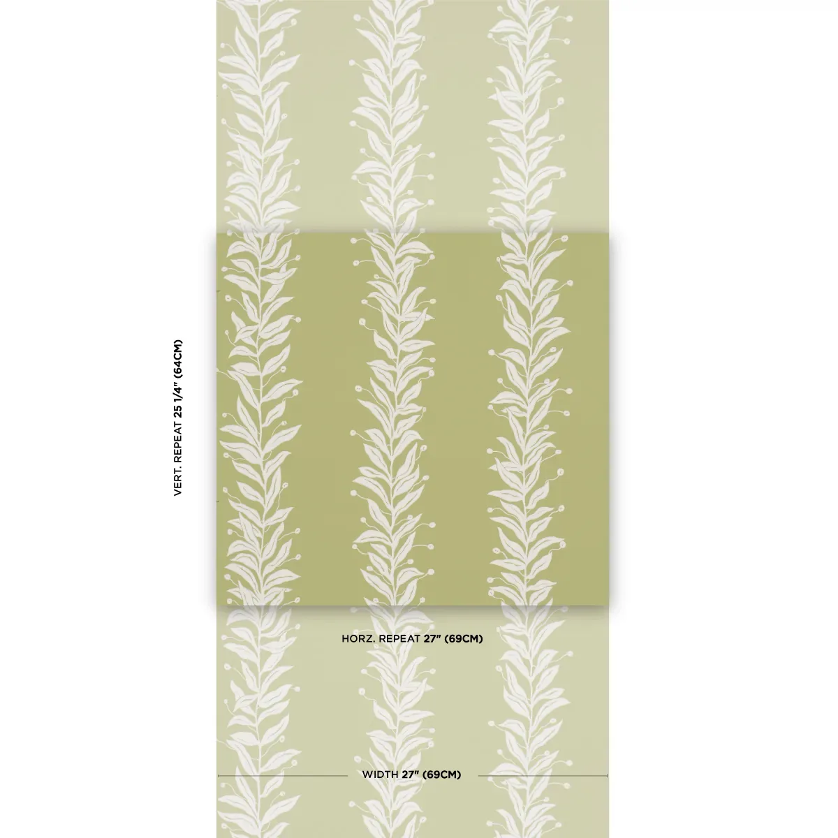 TENDRIL STRIPE OLIVE Schumacher Wallpaper wallpaper - SKU 5015492
