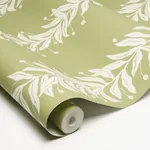 TENDRIL STRIPE - OLIVE Schumacher Wallpaper | Wallpaper Twin TENDRIL STRIPE OLIVE Schumacher Wallpaper wallpaper - SKU 5015492