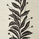 TENDRIL STRIPE SISAL BLACK & CREAM Schumacher Wallpaper wallpaper - SKU 5015562