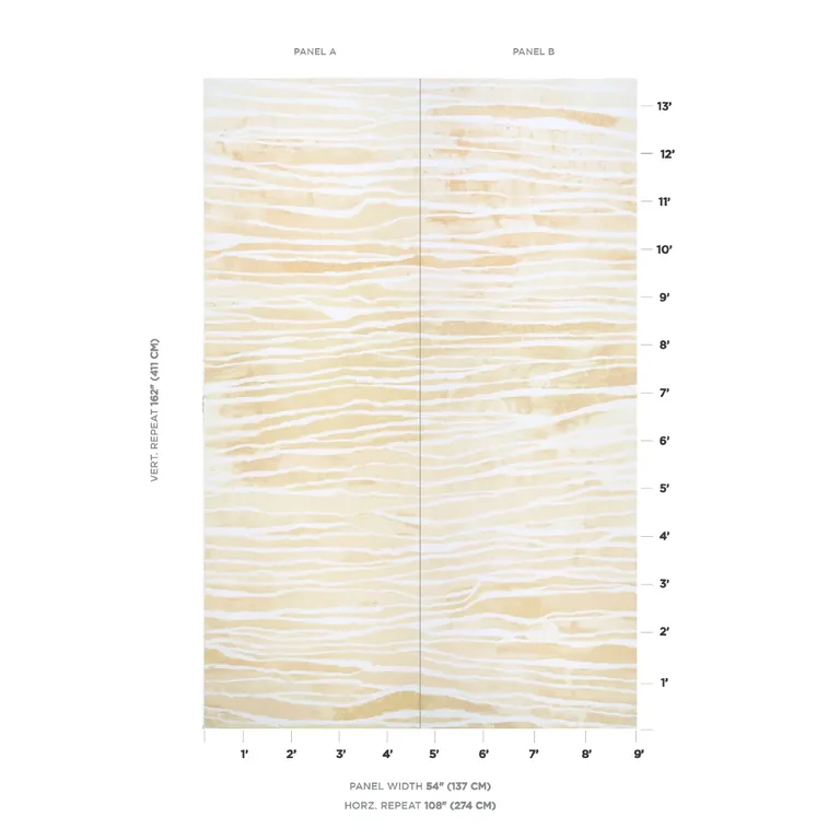 Schumacher TERRA PANEL SET wallpaper, color EROSION, SKU 5014703