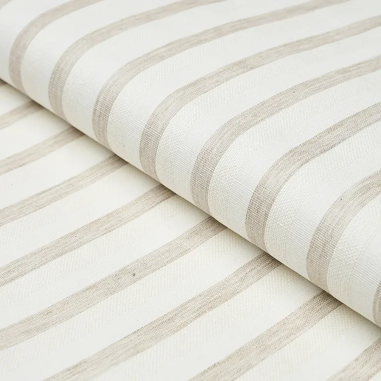 Schumacher TEXTURED LINEN STRIPE wallpaper
