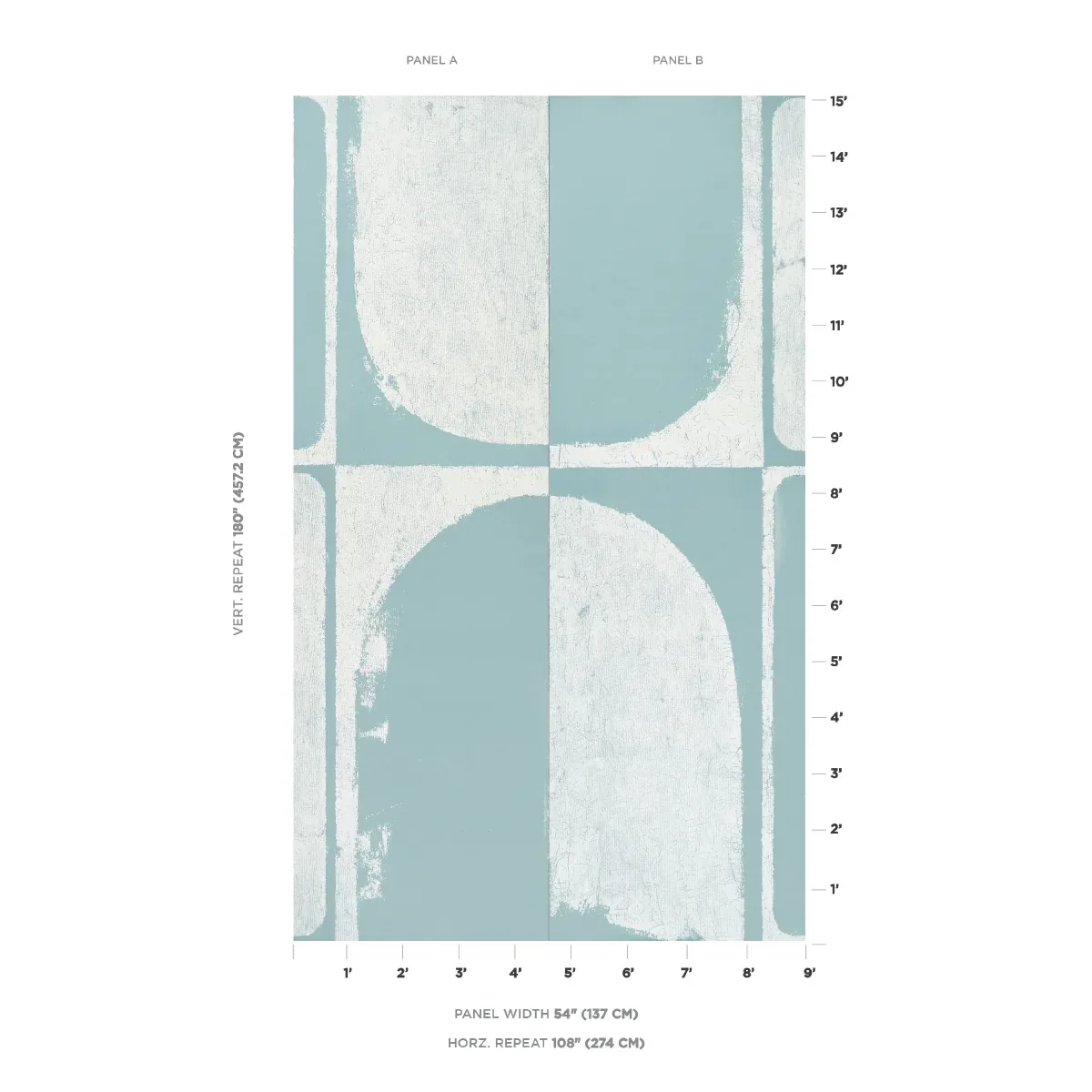 THE CLOISTERS PANEL SET - SOFT BLUE Schumacher Wallpaper | W THE CLOISTERS PANEL SET SOFT BLUE Schumacher Wallpaper wallpaper - SKU 5014902