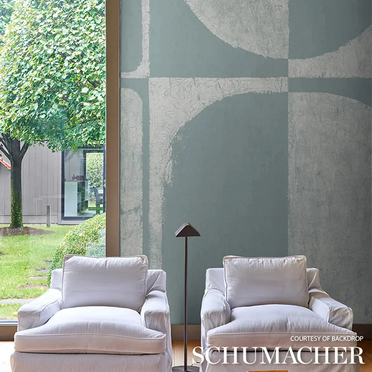 THE CLOISTERS PANEL SET - SOFT BLUE Schumacher Wallpaper | W THE CLOISTERS PANEL SET SOFT BLUE Schumacher Wallpaper wallpaper - SKU 5014902