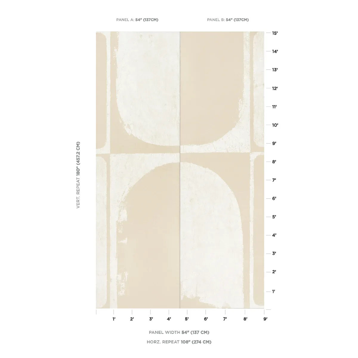THE CLOISTERS PANEL SET - WARM WHITE Schumacher Wallpaper | THE CLOISTERS PANEL SET WARM WHITE Schumacher Wallpaper wallpaper - SKU 5014900