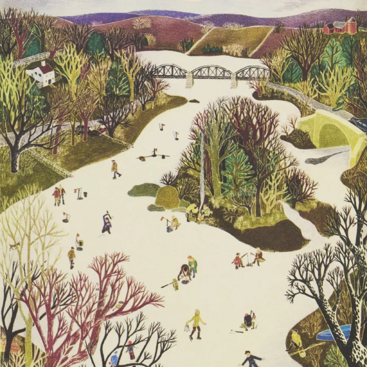 THE NEW YORKER SEASONAL COVERS - MULTICOLOR Schumacher Wallp THE NEW YORKER SEASONAL COVERS MULTICOLOR Schumacher Wallpaper wallpaper - SKU 5016180