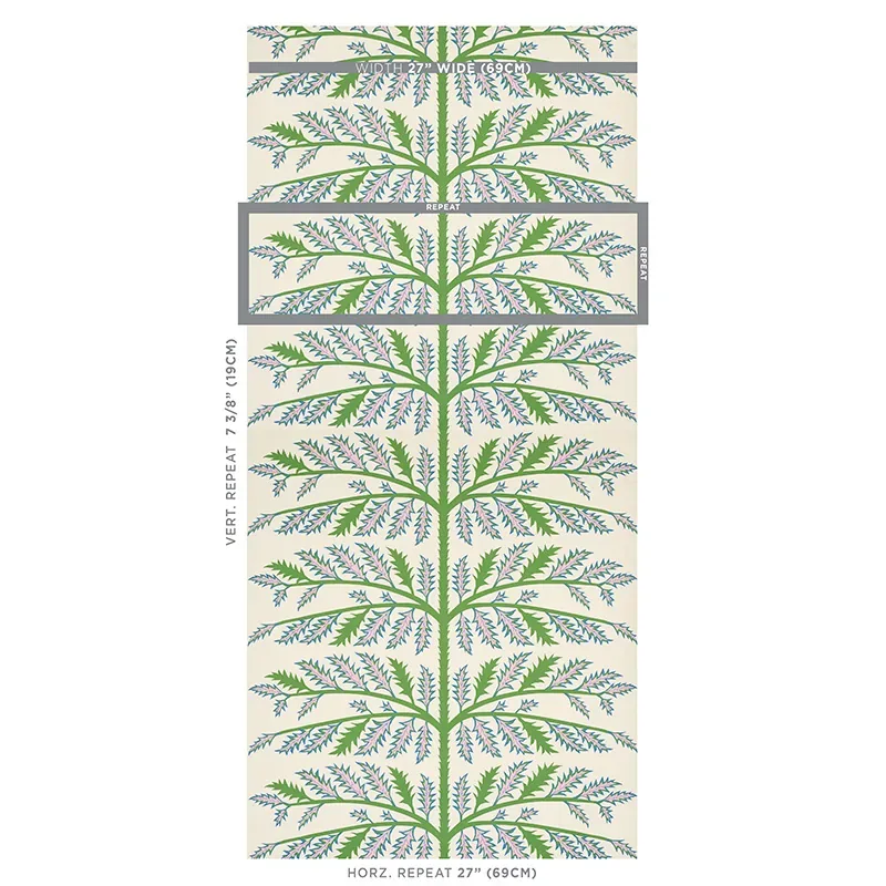 THISTLE - IVORY Schumacher Wallpaper | Wallpaper Twins THISTLE IVORY Schumacher Wallpaper wallpaper - SKU 5011430