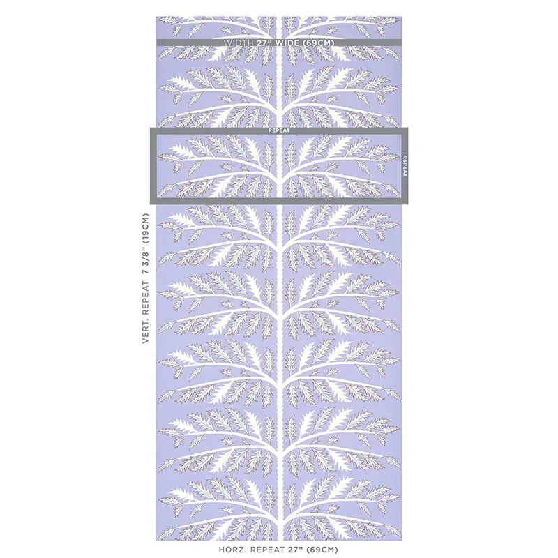 THISTLE - LAVENDER Schumacher Wallpaper | Wallpaper Twins THISTLE LAVENDER Schumacher Wallpaper wallpaper - SKU 5011431