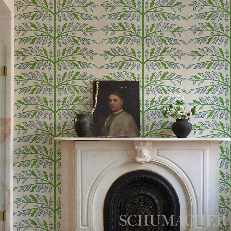 THISTLE - MUSTARD Schumacher Wallpaper | Wallpaper Twins THISTLE MUSTARD Schumacher Wallpaper wallpaper - SKU 5011432