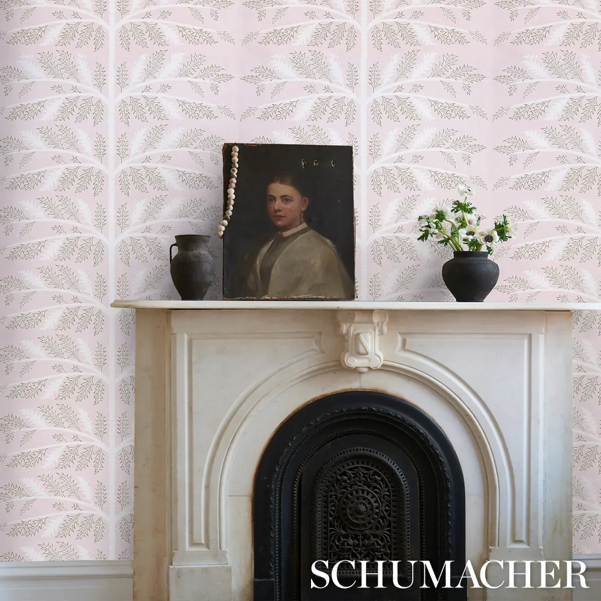 THISTLE - ROSE Schumacher Wallpaper | Wallpaper Twins THISTLE ROSE Schumacher Wallpaper wallpaper - SKU 5014952