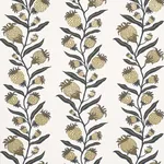 THISTLE VINE - BLACK & GOLD Schumacher Wallpaper | Wallpaper THISTLE VINE BLACK & GOLD Schumacher Wallpaper wallpaper - SKU 5015481