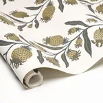 THISTLE VINE - BLACK & GOLD Schumacher Wallpaper | Wallpaper THISTLE VINE BLACK & GOLD Schumacher Wallpaper wallpaper - SKU 5015481