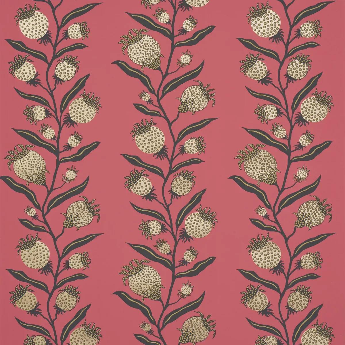THISTLE VINE RED & GOLD Schumacher Wallpaper wallpaper - SKU 5015480