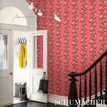 THISTLE VINE - RED & GOLD Schumacher Wallpaper | Wallpaper T THISTLE VINE RED & GOLD Schumacher Wallpaper wallpaper - SKU 5015480