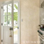 TIAH COVE IVORY ON NATURAL Schumacher Wallpaper wallpaper - SKU 5012452