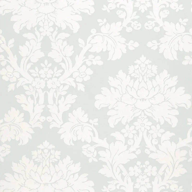 TIERNI DAMASK ROBIN'S EGG Schumacher Wallpaper wallpaper - SKU 5004463