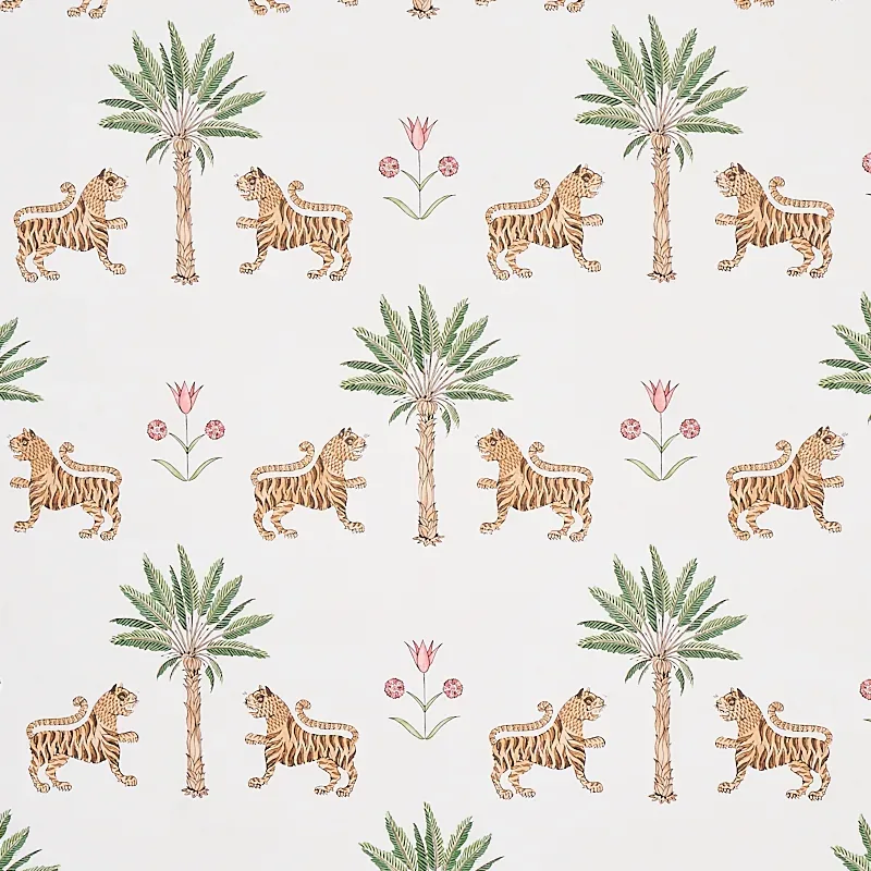 TIGER PALM CRIMSON Schumacher Wallpaper wallpaper - SKU 5012922