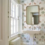 TIGER PALM - CRIMSON Schumacher Wallpaper | Wallpaper Twins TIGER PALM CRIMSON Schumacher Wallpaper wallpaper - SKU 5012922