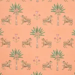 TIGER PALM - CRIMSON ON PEACH Schumacher Wallpaper | Wallpap TIGER PALM CRIMSON ON PEACH Schumacher Wallpaper wallpaper - SKU 5012920