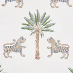 TIGER PALM - DELFT Schumacher Wallpaper | Wallpaper Twins TIGER PALM DELFT Schumacher Wallpaper wallpaper - SKU 5012921