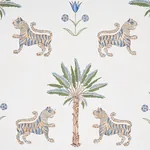 TIGER PALM - DELFT Schumacher Wallpaper | Wallpaper Twins TIGER PALM DELFT Schumacher Wallpaper wallpaper - SKU 5012921