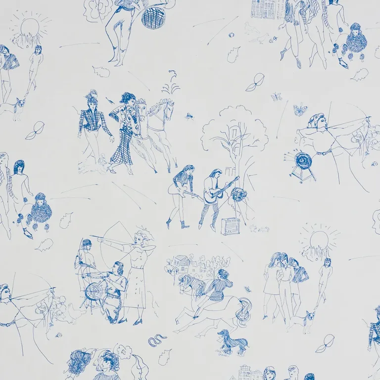 Schumacher TOILE DE FEMMES wallpaper