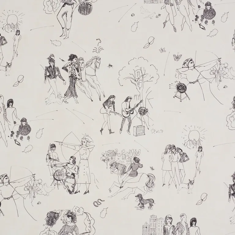 Schumacher TOILE DE FEMMES wallpaper