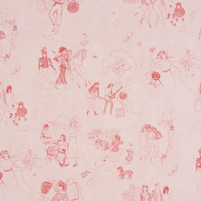 Schumacher TOILE DE FEMMES wallpaper