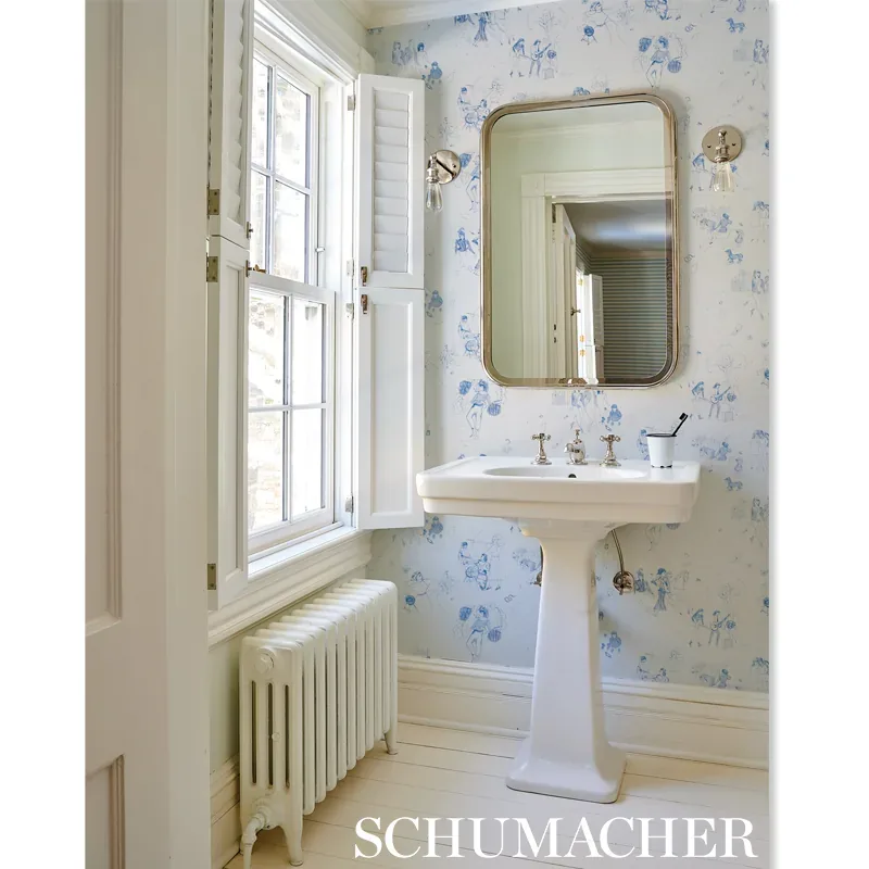 TOILE DE FEMMES POPPY Schumacher Wallpaper wallpaper - SKU 5011082