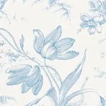 TOILE DE FLEURS - DELFT Schumacher Wallpaper | Wallpaper Twi TOILE DE FLEURS DELFT Schumacher Wallpaper wallpaper - SKU 5009121