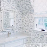 TOILE DE FLEURS - DELFT Schumacher Wallpaper | Wallpaper Twi TOILE DE FLEURS DELFT Schumacher Wallpaper wallpaper - SKU 5009121
