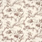 TOILE DE FLEURS - FAWN Schumacher Wallpaper | Wallpaper Twin TOILE DE FLEURS FAWN Schumacher Wallpaper wallpaper - SKU 5009124