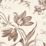TOILE DE FLEURS - FAWN Schumacher Wallpaper | Wallpaper Twin TOILE DE FLEURS FAWN Schumacher Wallpaper wallpaper - SKU 5009124