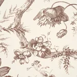 TOILE DE FLEURS - FAWN Schumacher Wallpaper | Wallpaper Twin TOILE DE FLEURS FAWN Schumacher Wallpaper wallpaper - SKU 5009124