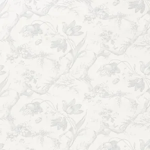 Schumacher TOILE DE FLEURS wallpaper, color GRISAILLE, SKU 5009120