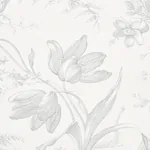 TOILE DE FLEURS - GRISAILLE Schumacher Wallpaper | Wallpaper TOILE DE FLEURS GRISAILLE Schumacher Wallpaper wallpaper - SKU 5009120