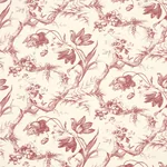 TOILE DE FLEURS - ROUGE Schumacher Wallpaper | Wallpaper Twi TOILE DE FLEURS ROUGE Schumacher Wallpaper wallpaper - SKU 5009122