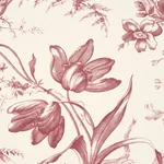 TOILE DE FLEURS - ROUGE Schumacher Wallpaper | Wallpaper Twi TOILE DE FLEURS ROUGE Schumacher Wallpaper wallpaper - SKU 5009122