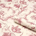 TOILE DE FLEURS - ROUGE Schumacher Wallpaper | Wallpaper Twi TOILE DE FLEURS ROUGE Schumacher Wallpaper wallpaper - SKU 5009122