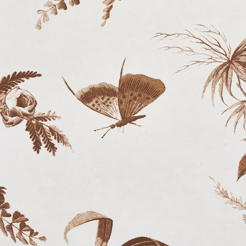 TOILE DE LA PRAIRIE BROWN Schumacher Wallpaper wallpaper - SKU 5011712