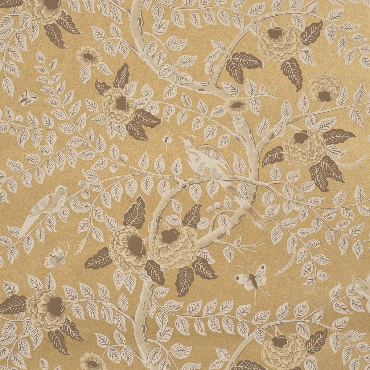 TOLE BIRD GOLD Schumacher Wallpaper wallpaper - SKU 5017540